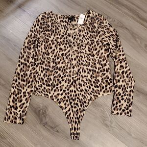 NWT Banana Republic Leopard GString Bodysuit